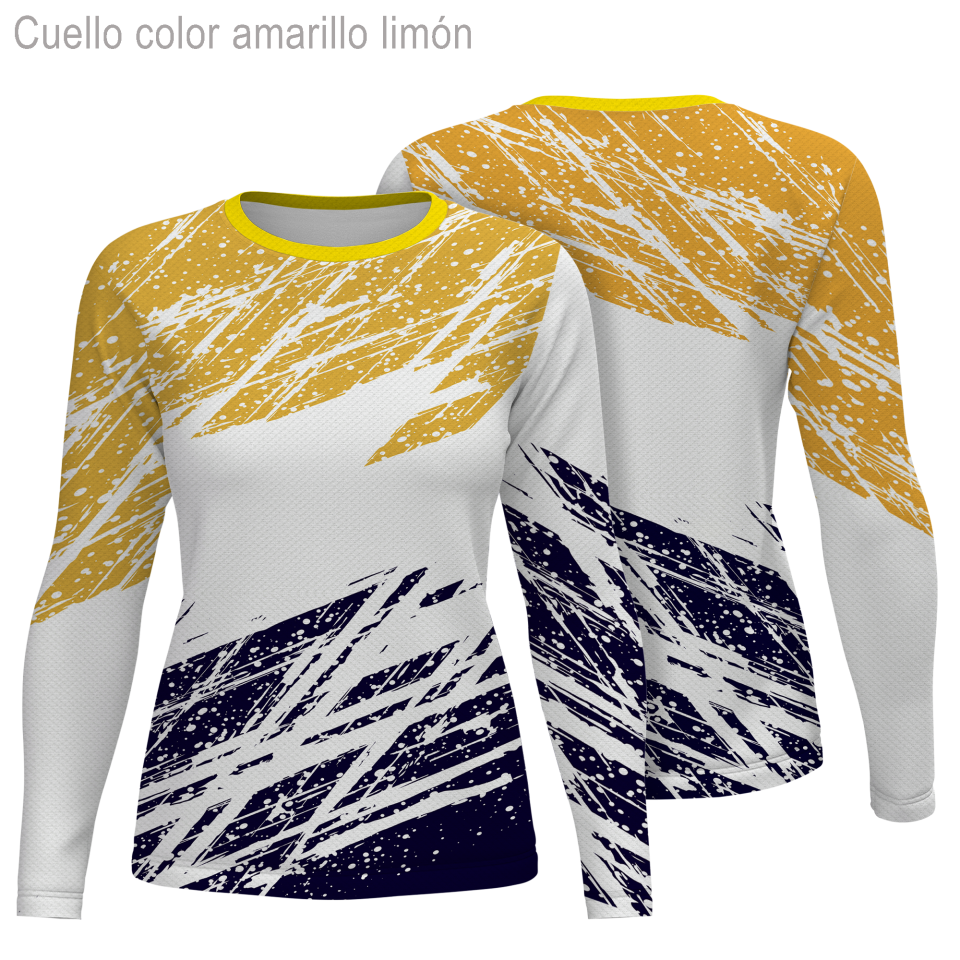 Camiseta running manga larga de mujer 100% fullprint personalizada