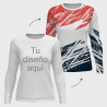 Camiseta running manga larga de mujer 100% fullprint personalizada