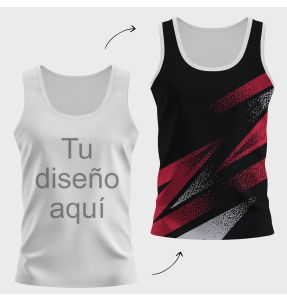 Camiseta running sin mangas de mujer 100% fullprint personalizada