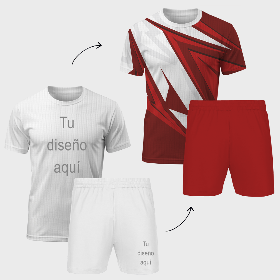 Conjunto running camiseta y pantalón corto 100% fullprint personalizado