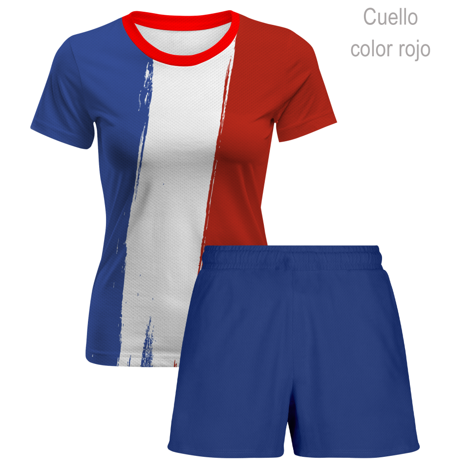 Conjunto running camiseta y pantalón corto de mujer 100% fullprint personalizado