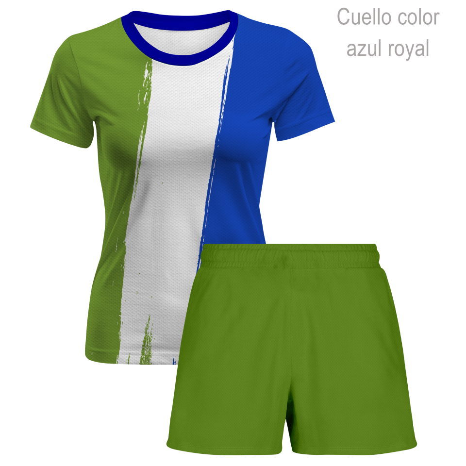Conjunto running camiseta y pantalón corto de mujer 100% fullprint personalizado
