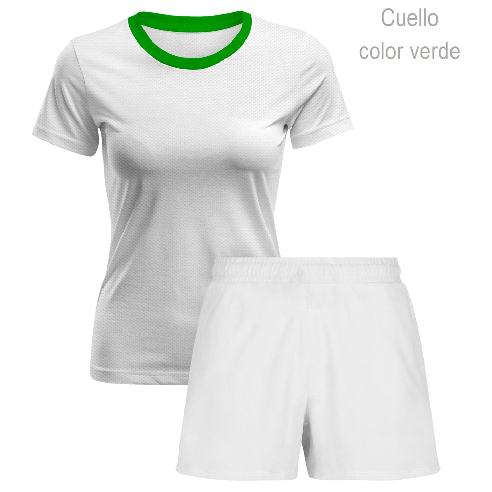 Conjunto running camiseta y pantalón corto de mujer 100% fullprint personalizado