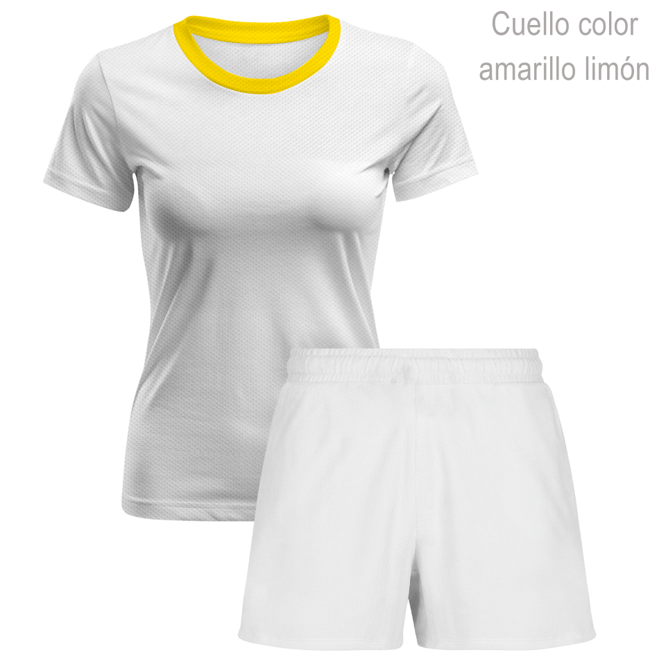 Conjunto running camiseta y pantalón corto de mujer 100% fullprint personalizado
