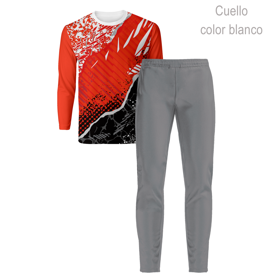 Conjunto running camiseta manga larga y pantalón largo 100% fullprint personalizado