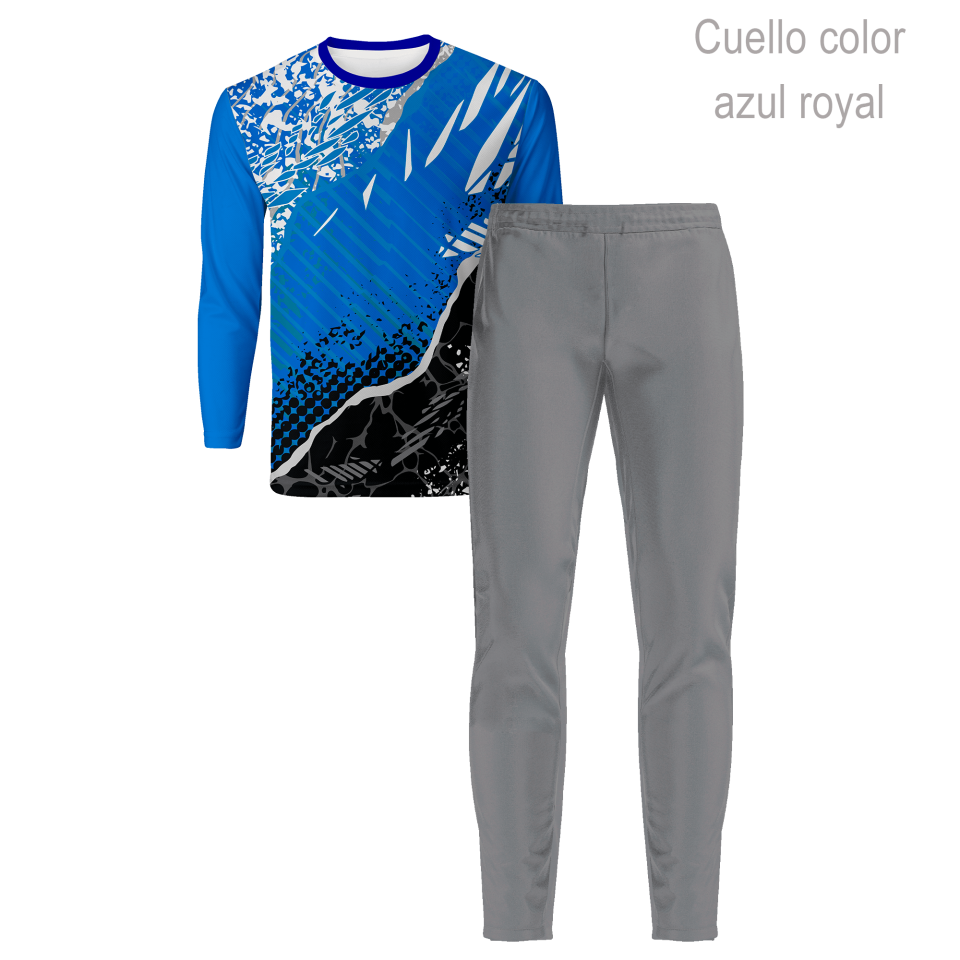 Conjunto running camiseta manga larga y pantalón largo 100% fullprint personalizado