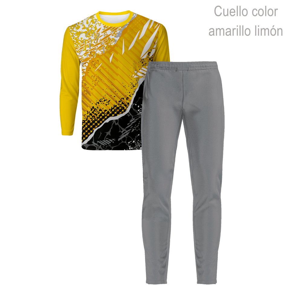 Conjunto running camiseta manga larga y pantalón largo 100% fullprint personalizado