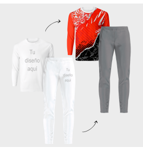 Conjunto running camiseta manga larga y pantalón largo 100% fullprint personalizado