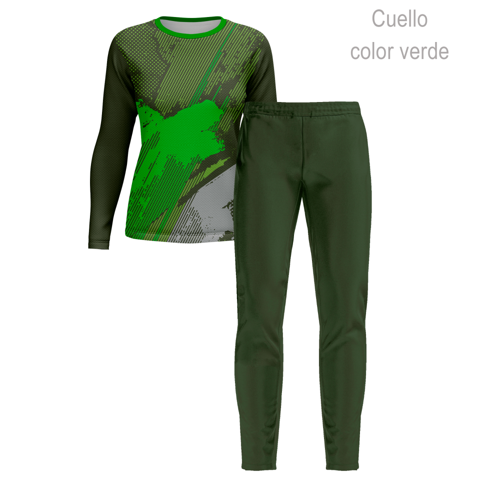 Conjunto running camiseta manga larga y pantalón largo de mujer 100% fullprint personalizado