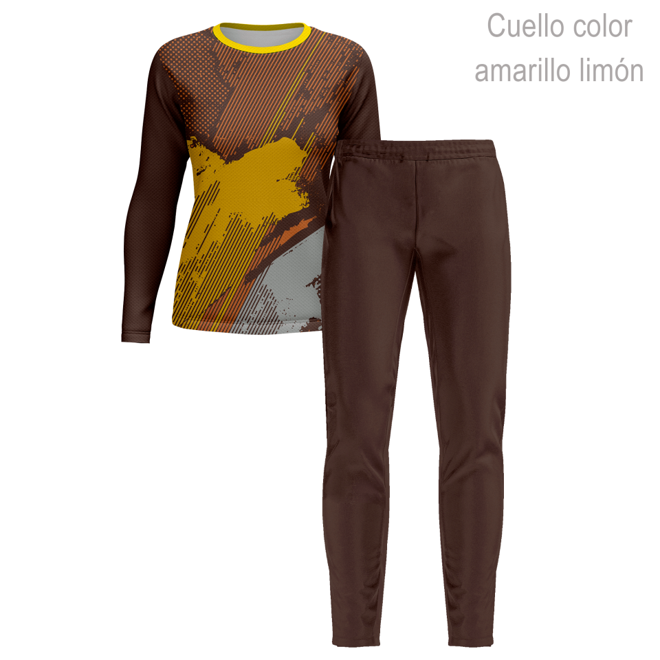 Conjunto running camiseta manga larga y pantalón largo de mujer 100% fullprint personalizado