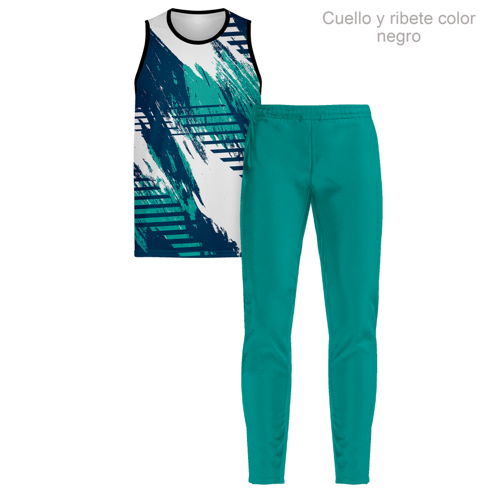 Conjunto running camiseta sin mangas y pantalón largo 100% fullprint personalizado