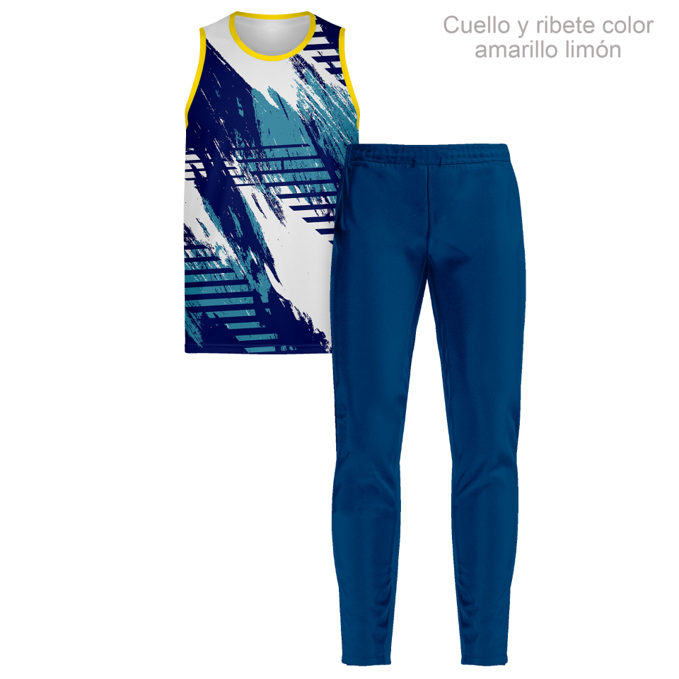 Conjunto running camiseta sin mangas y pantalón largo 100% fullprint personalizado