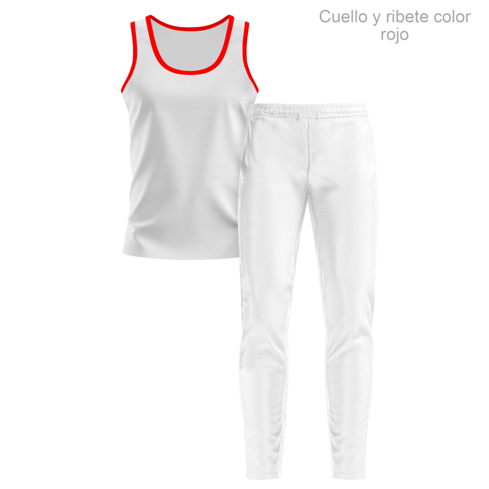 Conjunto running camiseta sin mangas y pantalón largo de mujer 100% fullprint personalizado