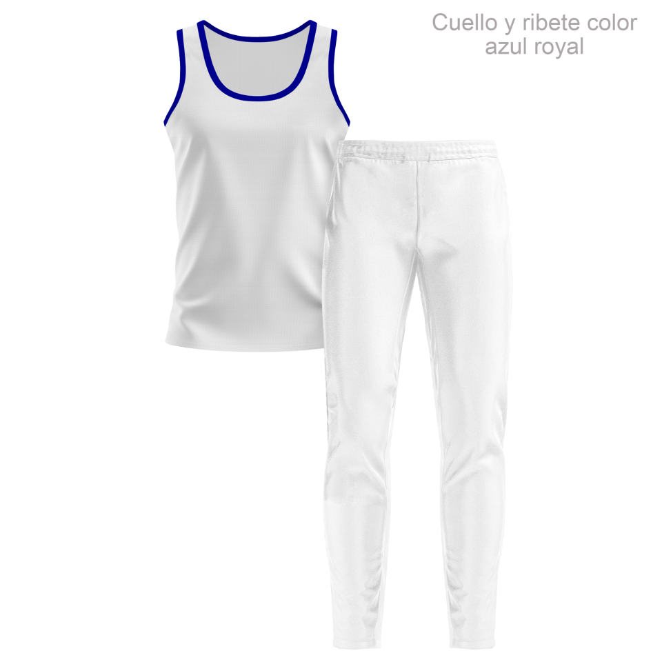 Conjunto running camiseta sin mangas y pantalón largo de mujer 100% fullprint personalizado