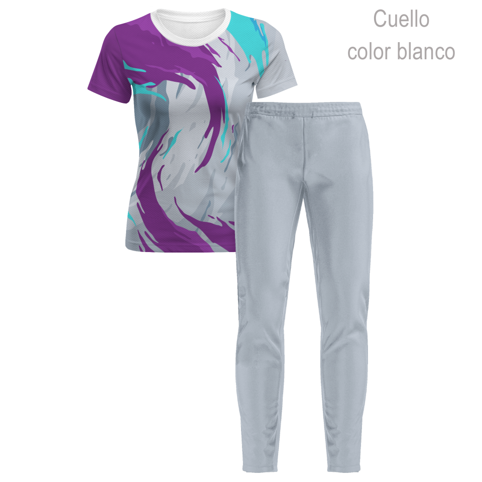 Conjunto running camiseta y pantalón largo de mujer 100% fullprint personalizado