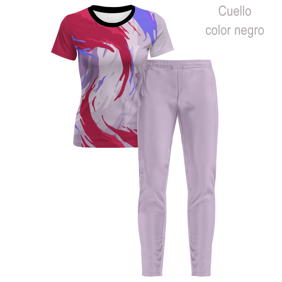 Conjunto running camiseta y pantalón largo de mujer 100% fullprint personalizado