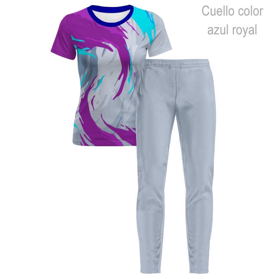 Conjunto running camiseta y pantalón largo de mujer 100% fullprint personalizado