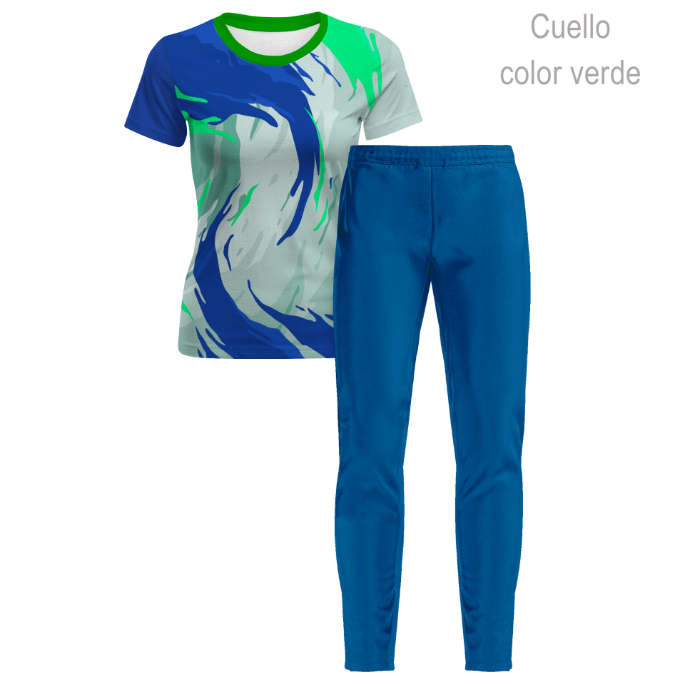 Conjunto running camiseta y pantalón largo de mujer 100% fullprint personalizado