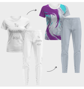 Conjunto running camiseta y pantalón largo de mujer 100% fullprint personalizado