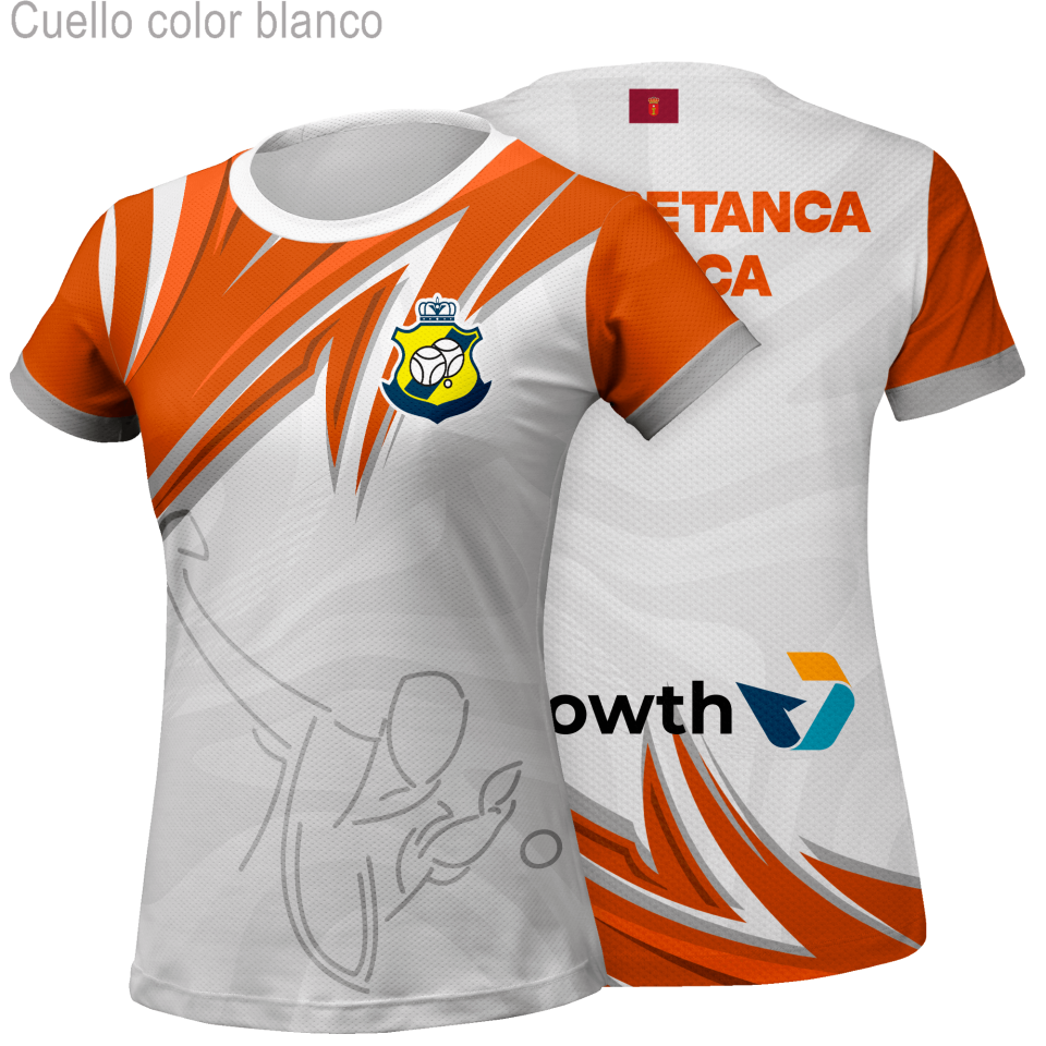 Camiseta petanca manga corta de mujer 100% fullprint personalizada