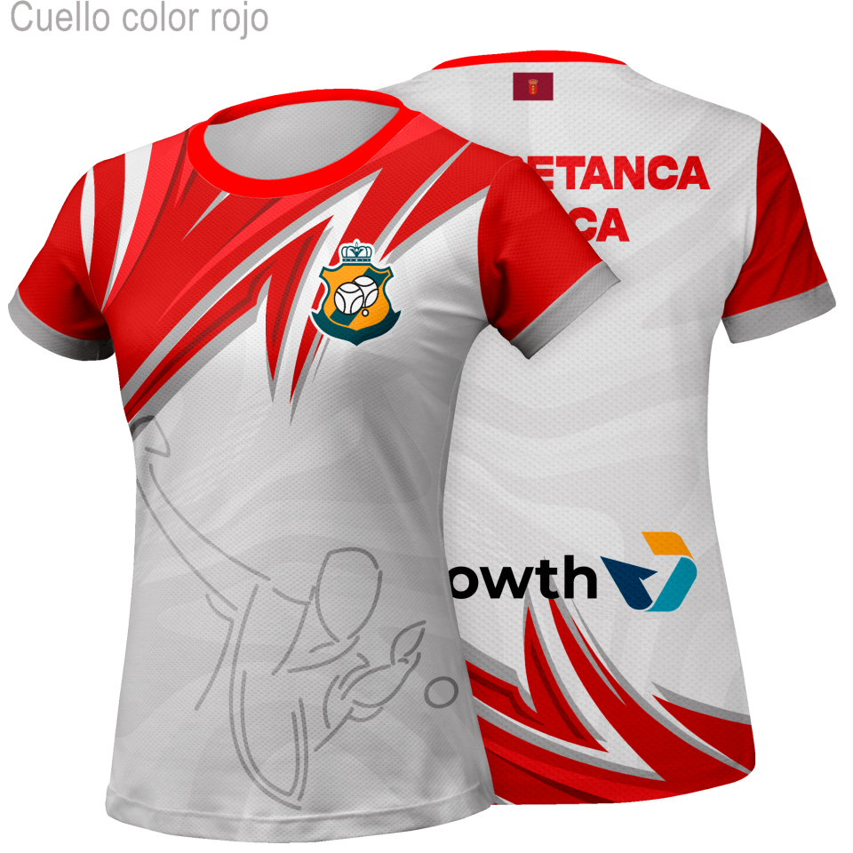 Camiseta petanca manga corta de mujer 100% fullprint personalizada
