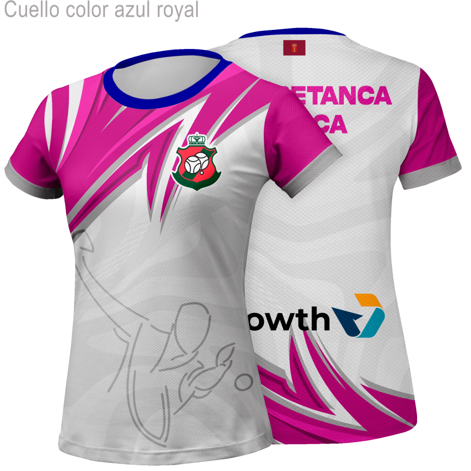 Camiseta petanca manga corta de mujer 100% fullprint personalizada