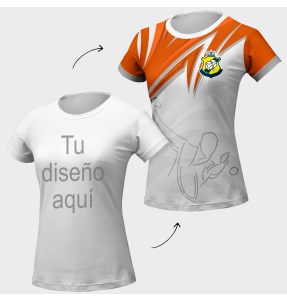 Camiseta petanca manga corta de mujer 100% fullprint personalizada