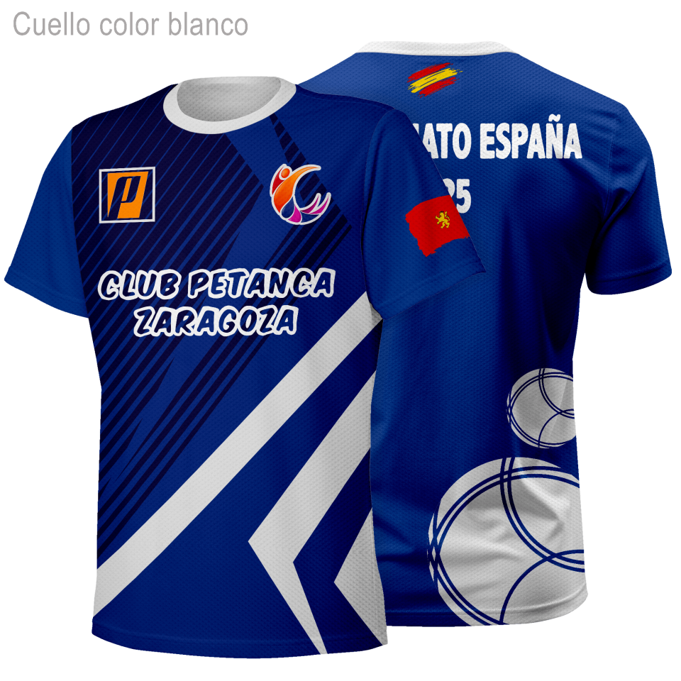 Camiseta petanca manga corta 100% fullprint personalizada