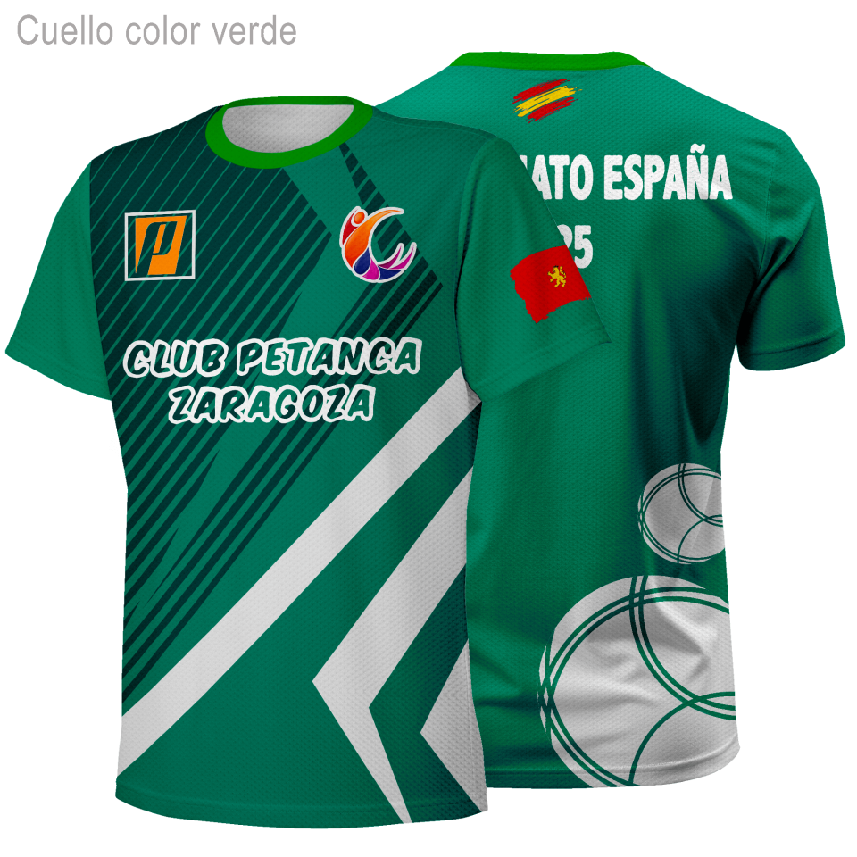Camiseta petanca manga corta 100% fullprint personalizada