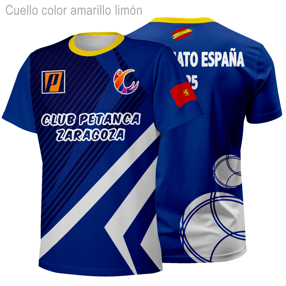 Camiseta petanca manga corta 100% fullprint personalizada