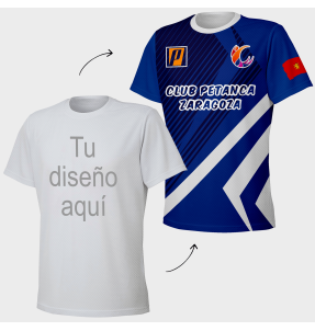 Camiseta petanca manga corta 100% fullprint personalizada