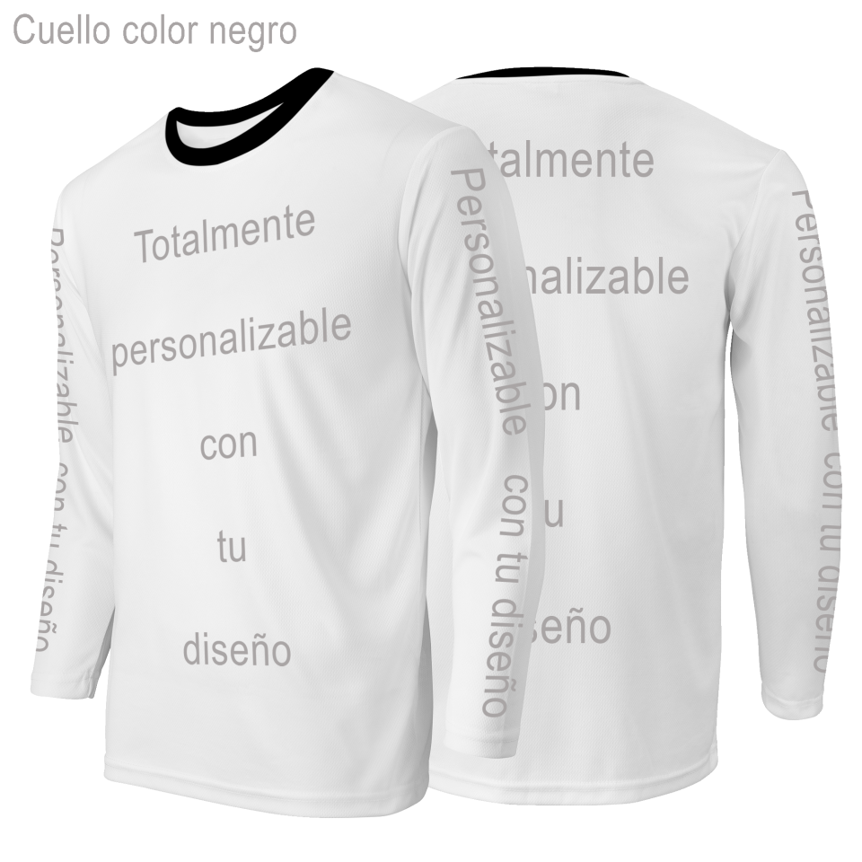 Camiseta petanca manga larga 100% fullprint personalizada