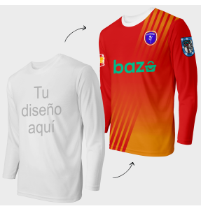 Camiseta petanca manga larga 100% fullprint personalizada