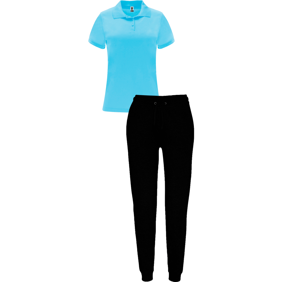 Conjunto de mujer petanca polo técnico y pantalón largo personalizado