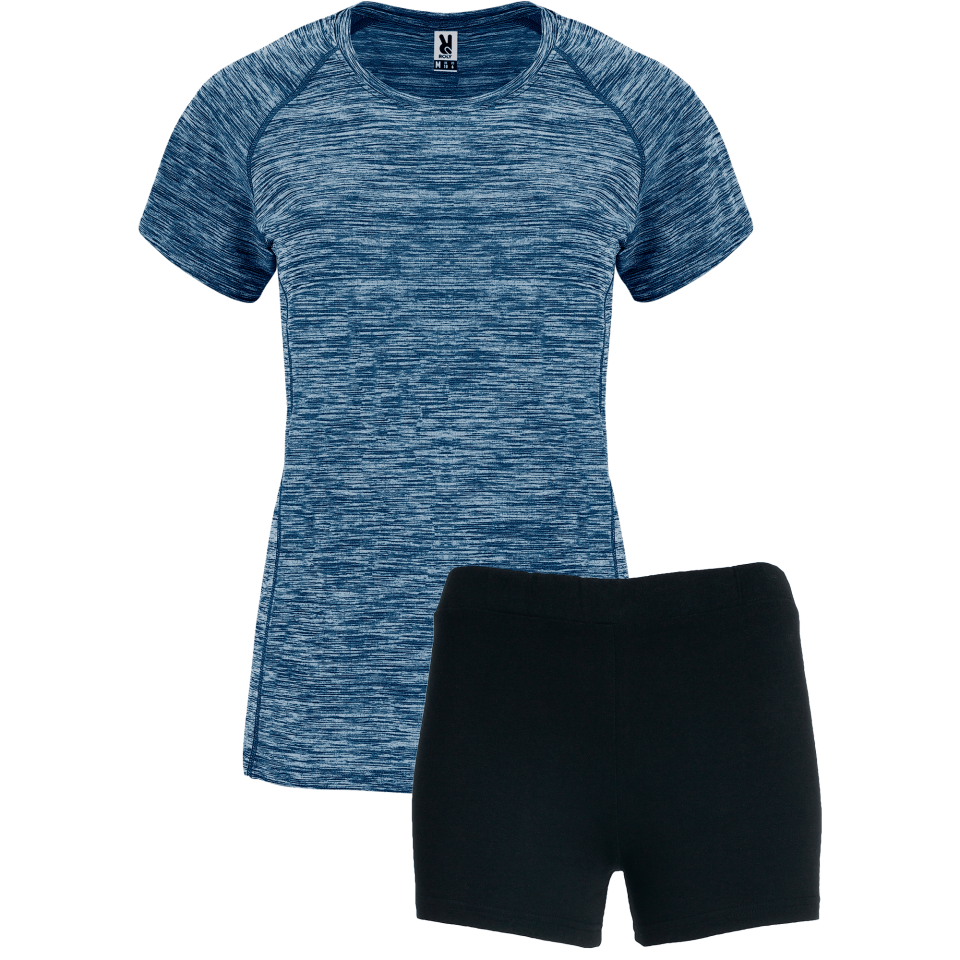 Conjunto de mujer petanca camiseta técnica vigoré y pantalón corto personalizado
