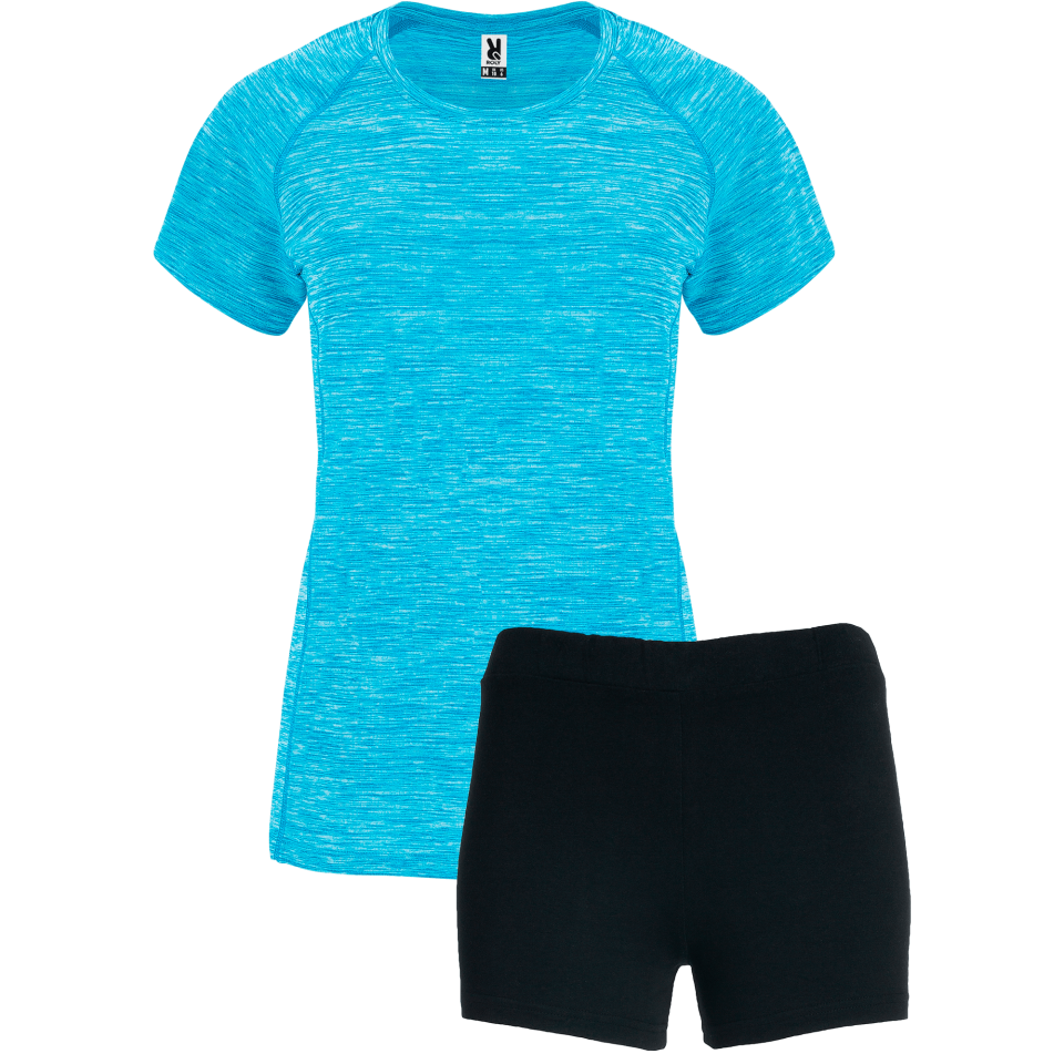 Conjunto de mujer petanca camiseta técnica vigoré y pantalón corto personalizado