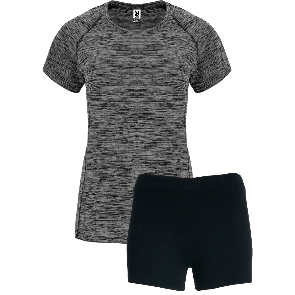 Conjunto de mujer petanca camiseta técnica vigoré y pantalón corto personalizado