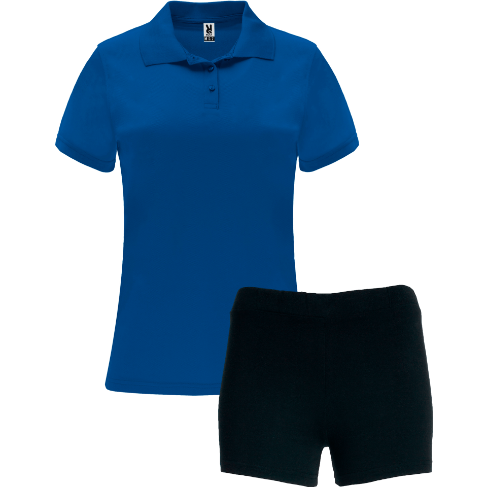 Conjunto de mujer petanca polo técnico y pantalón corto personalizado
