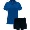 Conjunto de mujer petanca polo técnico y pantalón corto personalizado