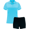 Conjunto de mujer petanca polo técnico y pantalón corto personalizado