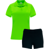 Conjunto de mujer petanca polo técnico y pantalón corto personalizado