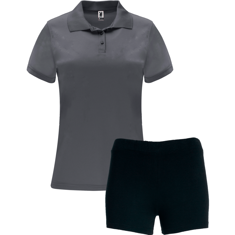 Conjunto de mujer petanca polo técnico y pantalón corto personalizado