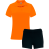 Conjunto de mujer petanca polo técnico y pantalón corto personalizado