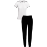 Conjunto de mujer petanca polo técnico bicolor y pantalón largo personalizado