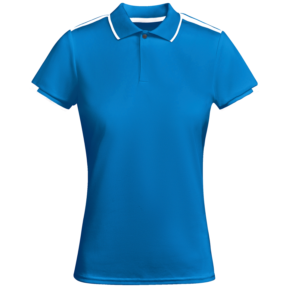 Conjunto de mujer petanca polo técnico bicolor y pantalón largo personalizado