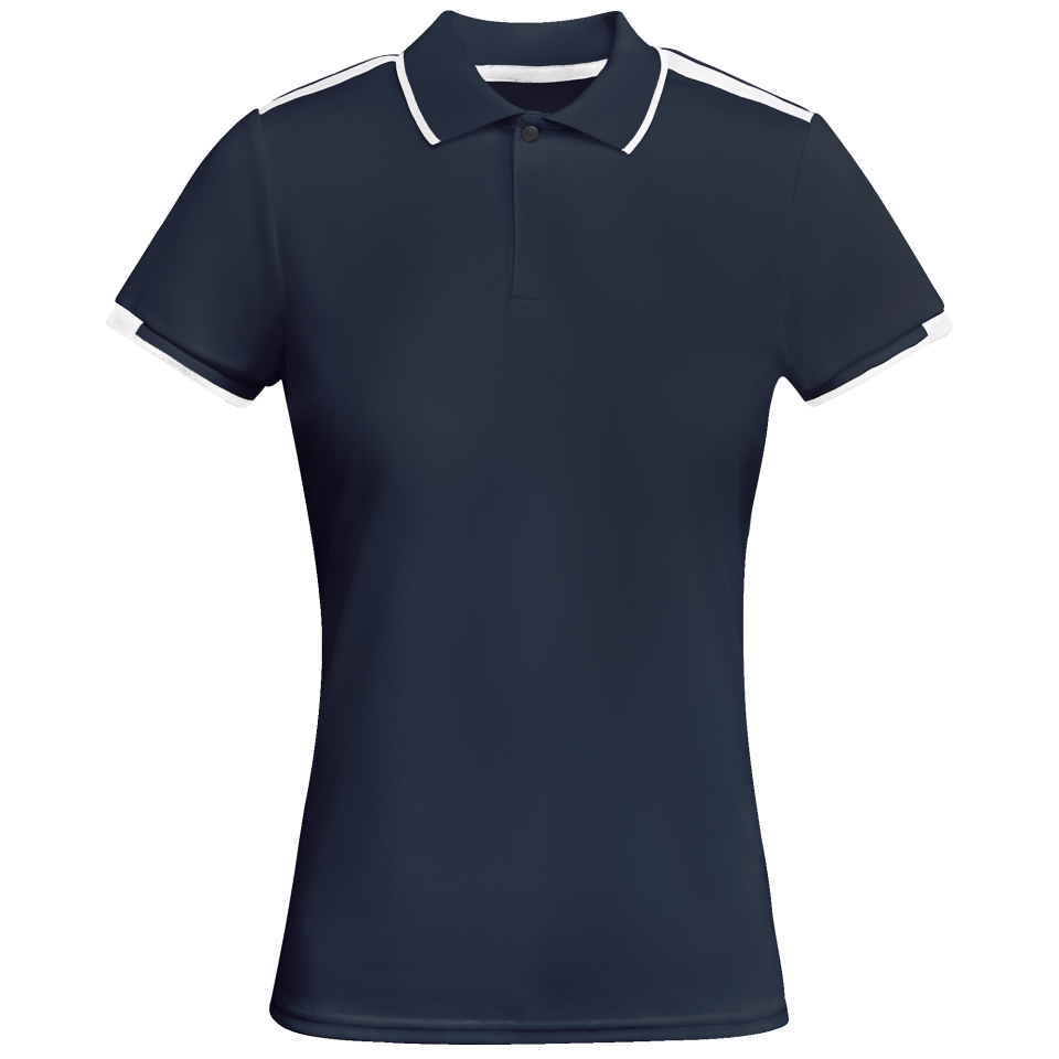 Conjunto de mujer petanca polo técnico bicolor y pantalón corto personalizado