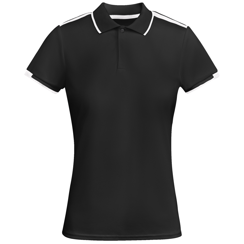 Conjunto de mujer petanca polo técnico bicolor y pantalón corto personalizado