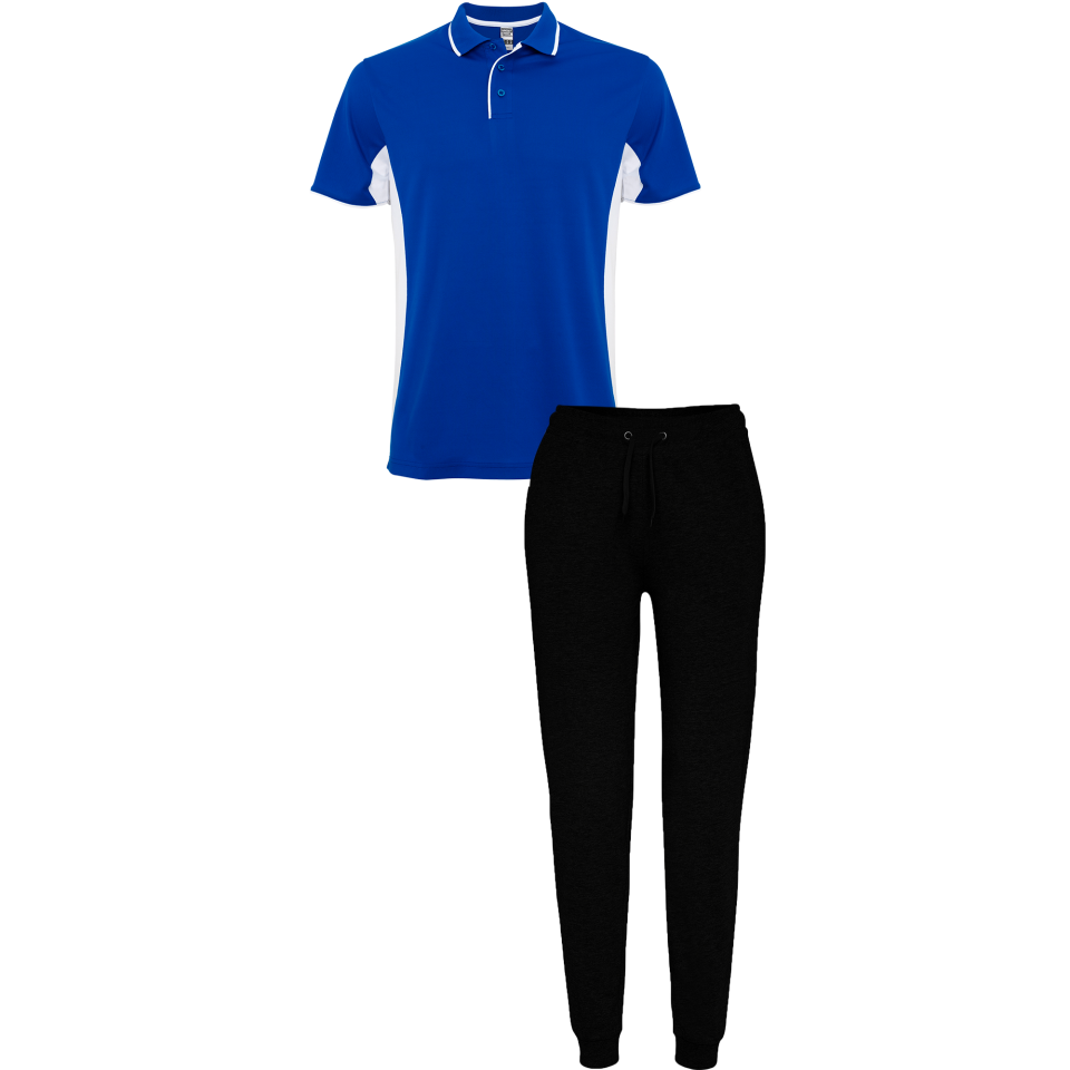 Conjunto petanca polo técnico bicolor y pantalón largo personalizado