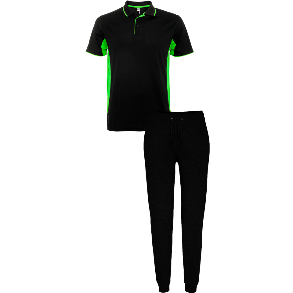 Conjunto petanca polo técnico bicolor y pantalón largo personalizado