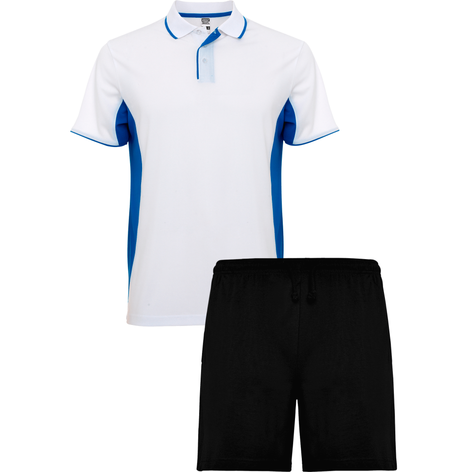 Conjunto petanca polo técnico bicolor y pantalón corto personalizado